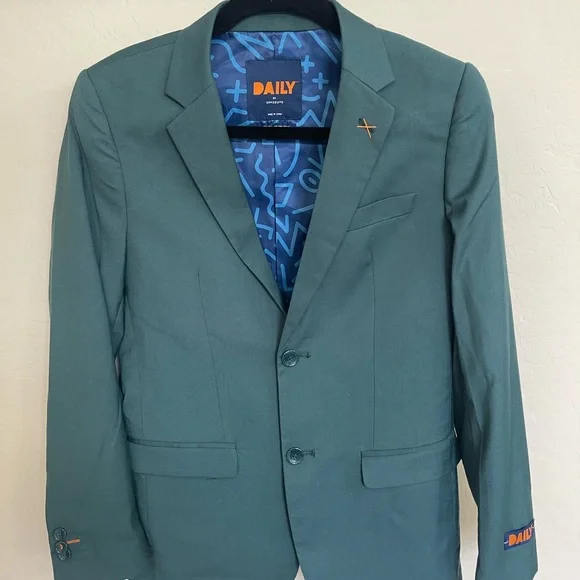 DAILY by OppoSuits Teal Blazer with Blue Lining - Picture 1 of 3